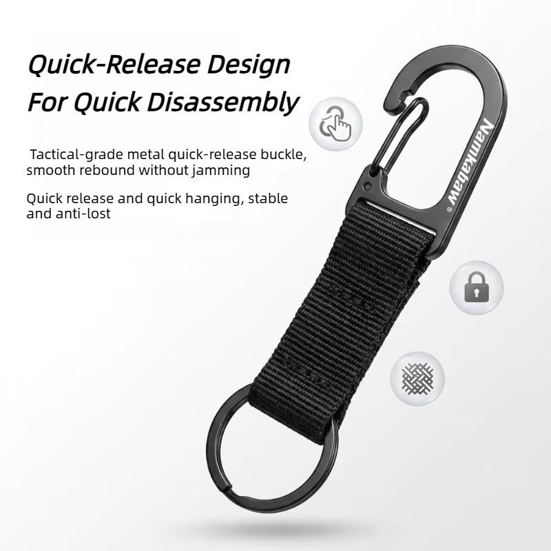 Edc Carry Clip - مشبك صغير مدمج بخطاف زنبركي، حلقة