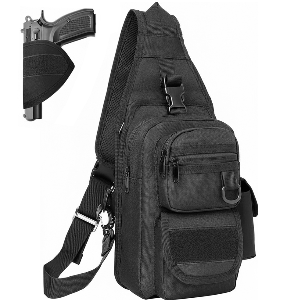 Edc Concealed Carry Sling Bag - حقيبة مسدس مخفية للحمل، حقيبة تخزين