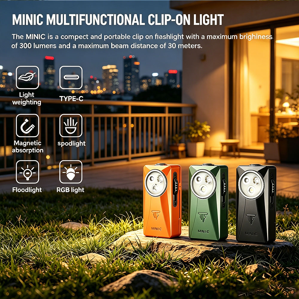 مصباح يدوي ترستفاير مينيك 800  - مراجعة Edc Carry Clip وسعره