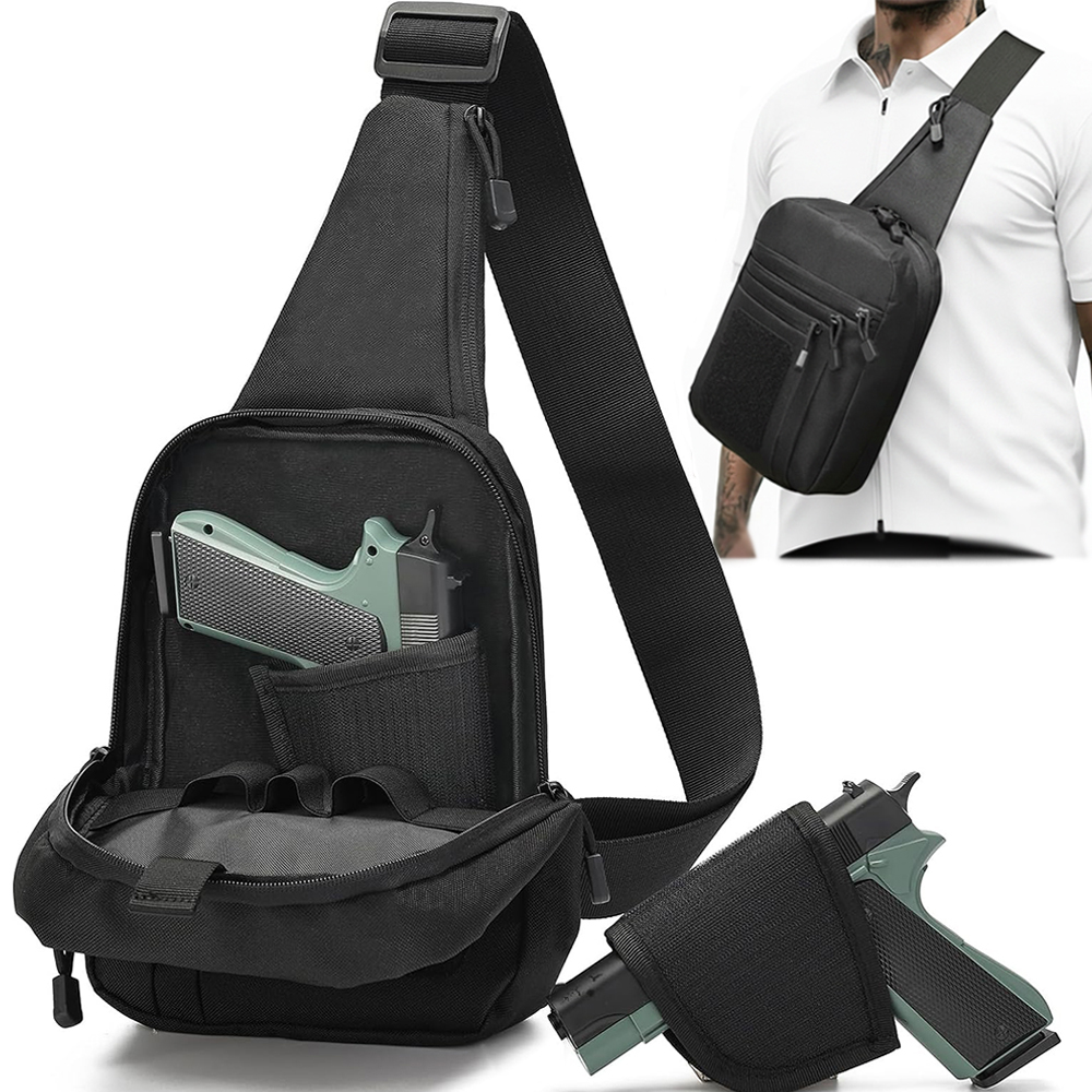 حقيبة مسدس تكتيكية لحمل المسدس - مراجعة Edc Concealed Carry Sling Bag وسعره