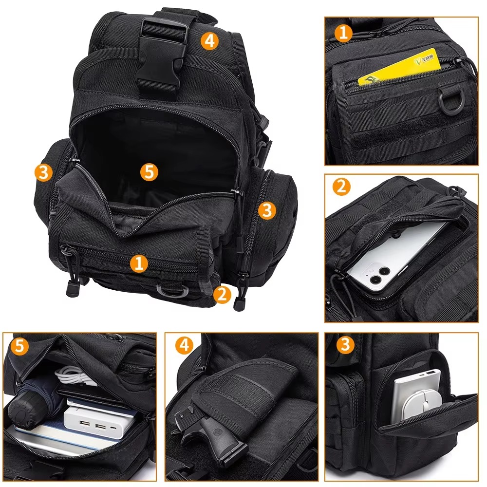 حقيبة مسدس تكتيكية للحمل المخف - مراجعة Edc Concealed Carry Sling Bag وسعره