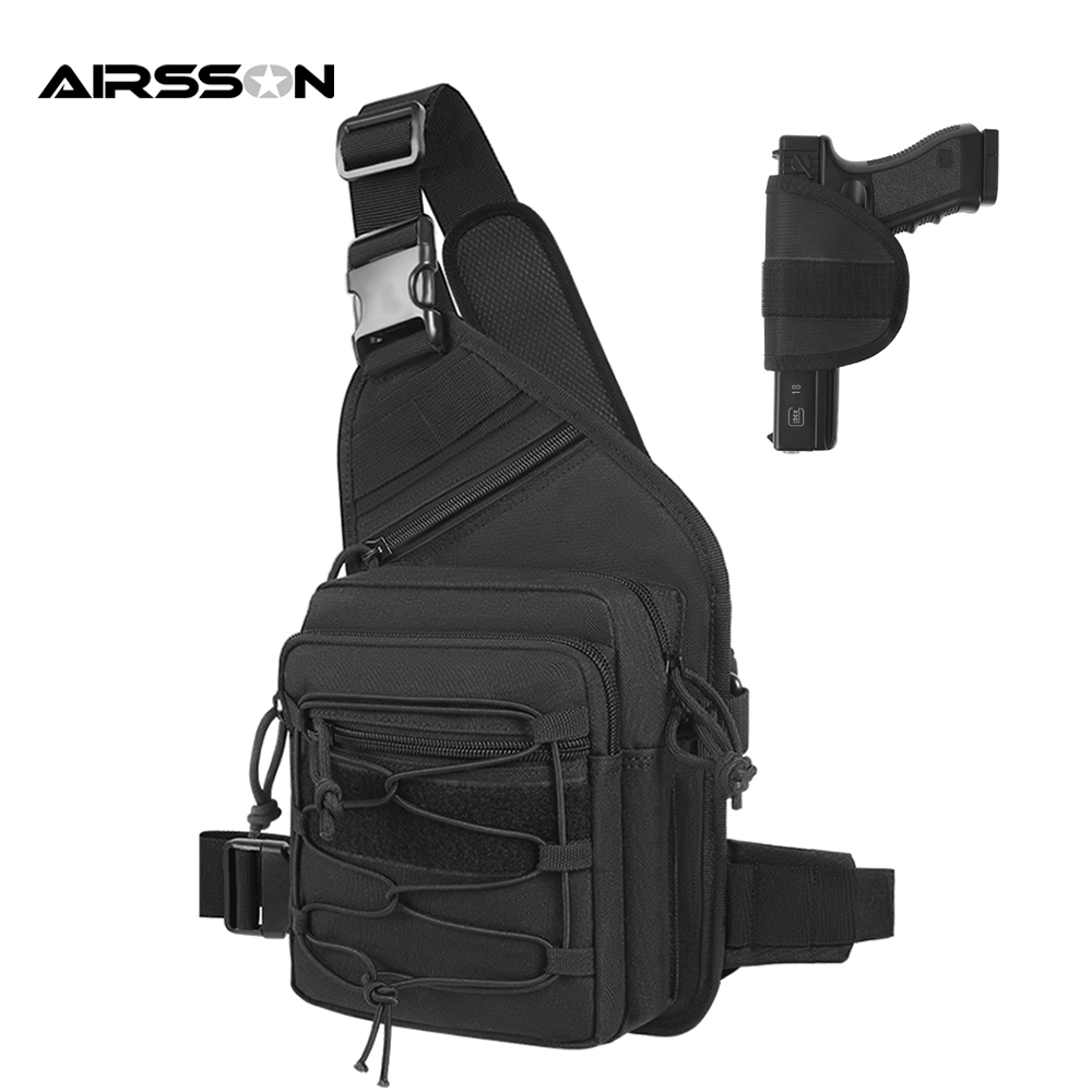 في الهواء الطلق بندقية الحافظة - مراجعة Edc Concealed Carry Sling Bag وسعره